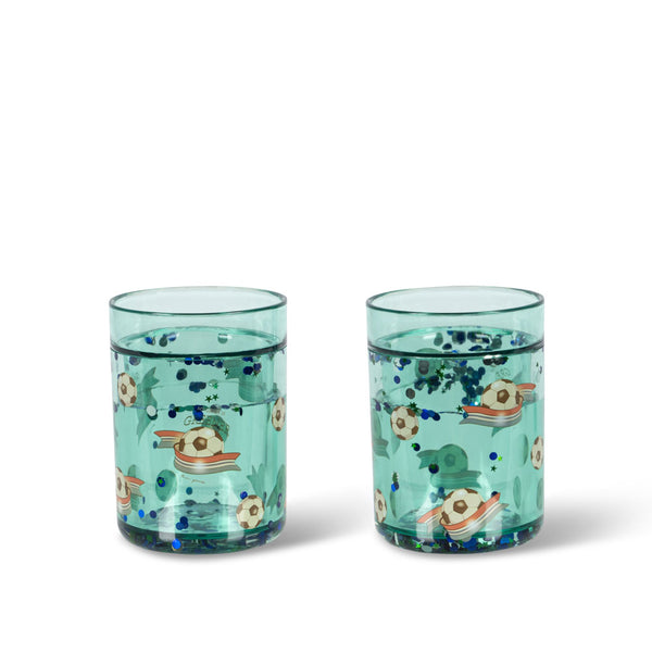 2-Pack Glitter Drinking Cups Kick it