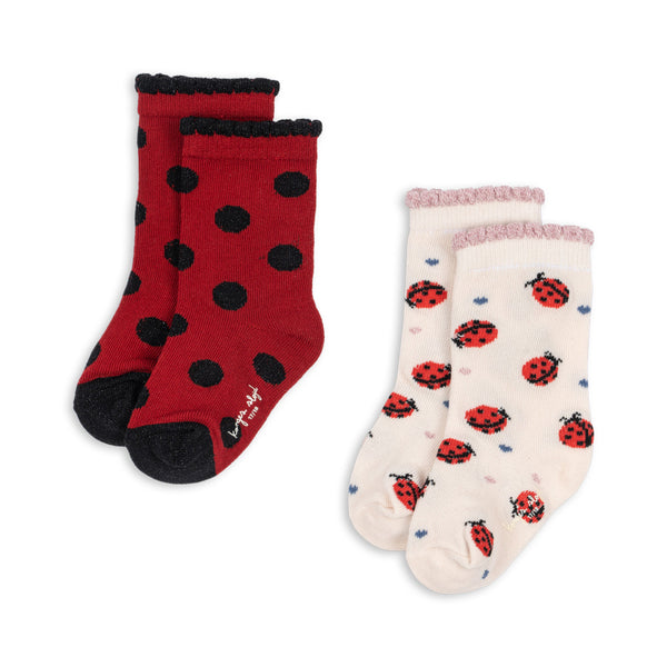 2-Pack Socken Ladybug