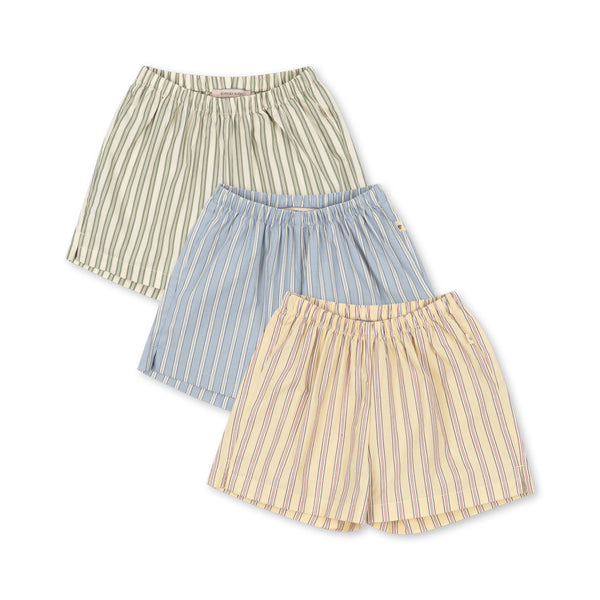 3-Pack Azur Shorts Soleil / Bleu / Basil