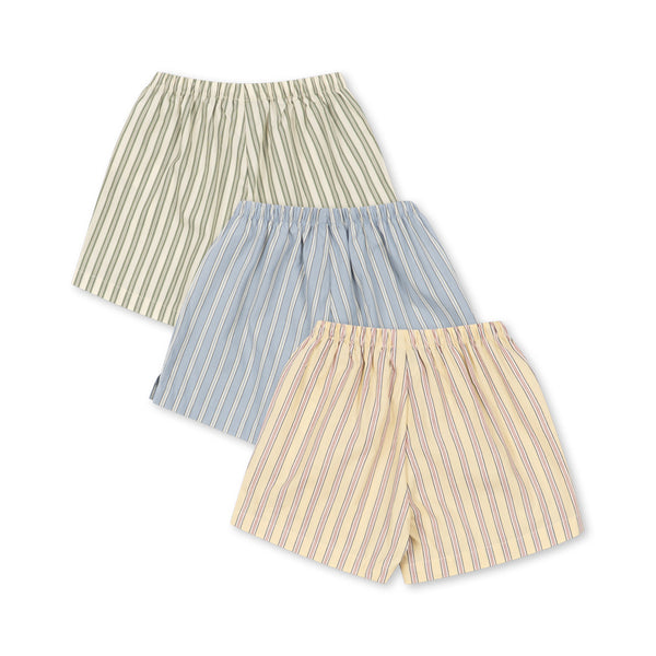 3-Pack Azur Shorts Soleil / Bleu / Basil