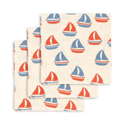 3-Pack Muslin Cloths Ahoy