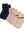3-Pack Ruffled Socks Navy / Cream / Blush