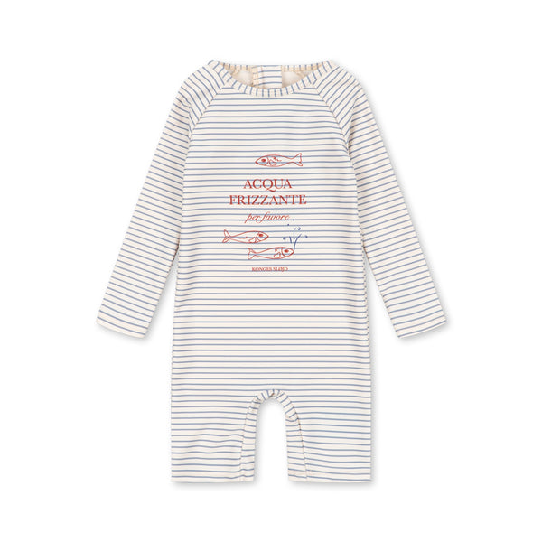 Aster Swimsuit Onesie Stripe Blue