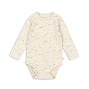 Basic long-sleeved body Cielo Marino