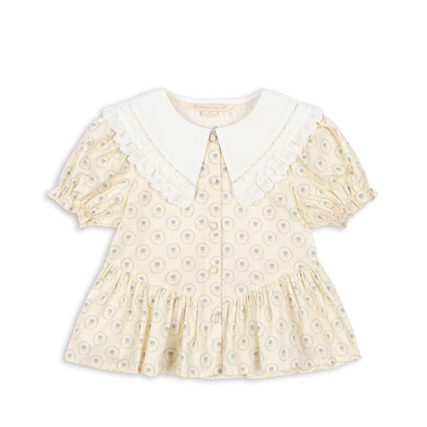 Coeur Collar Blouse Ciel Mirage