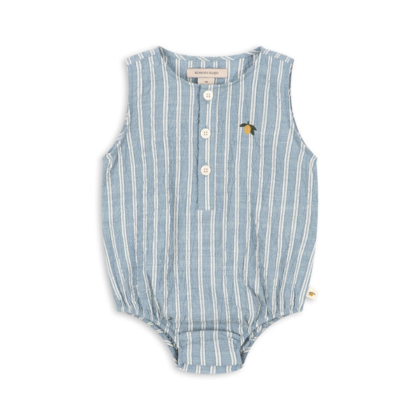 Elliot Romper Trio Blue Stripe