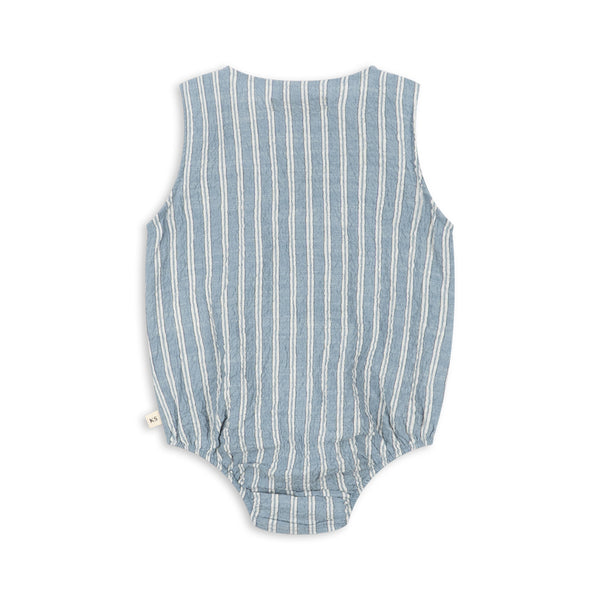 Elliot Romper Trio Blue Stripe