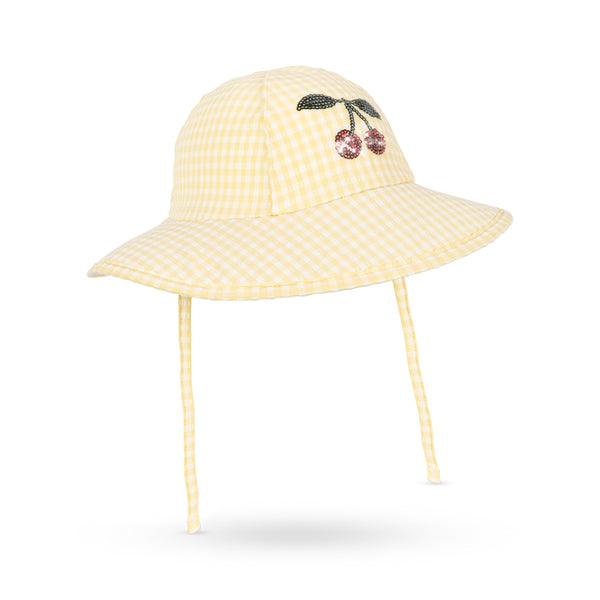 Etta Banana Almond Check Bath Sun Hat
