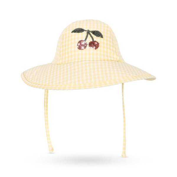 Etta Banana Almond Check Bath Sun Hat