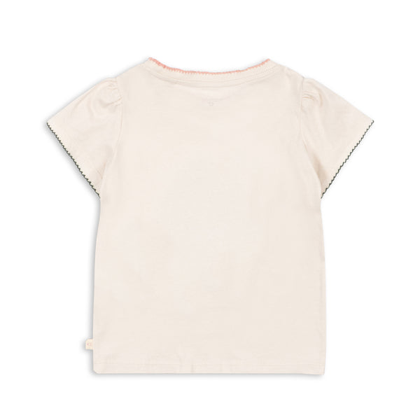 Famo Buttercream puff-sleeved T-shirt