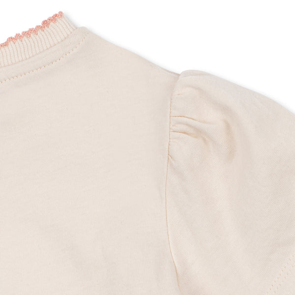 Famo Buttercream puff-sleeved T-shirt