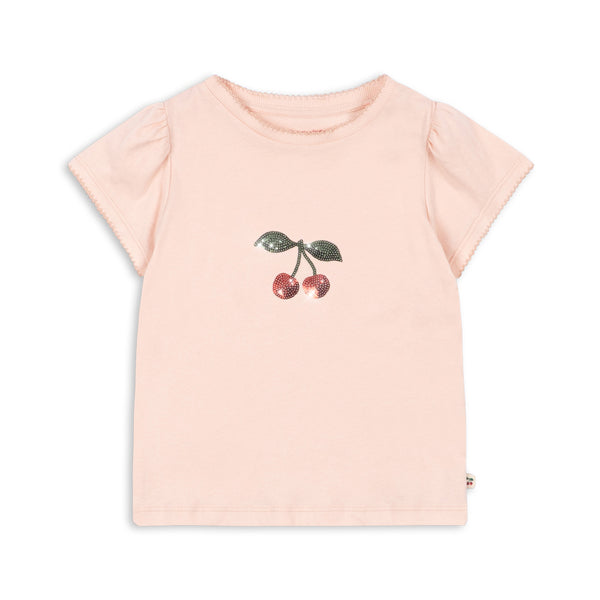 Famo T-Shirt with puff sleeves, Pale Blush