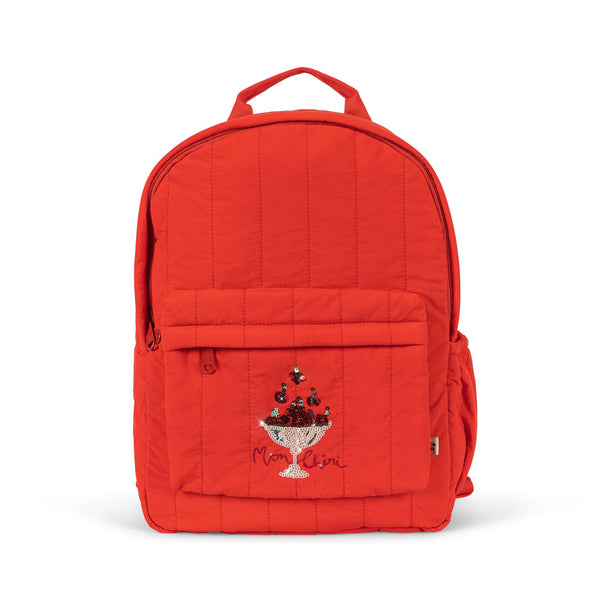 Juno Embroidered Backpack Fiery Red