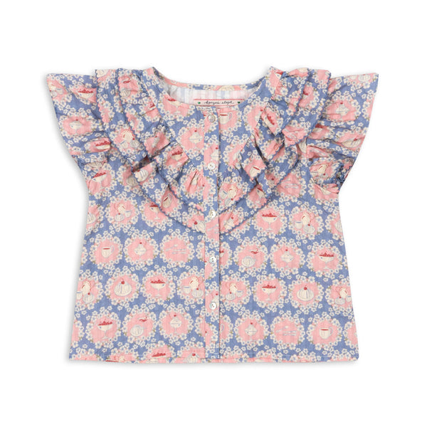 Kim Ruffled Shirt Snack Time