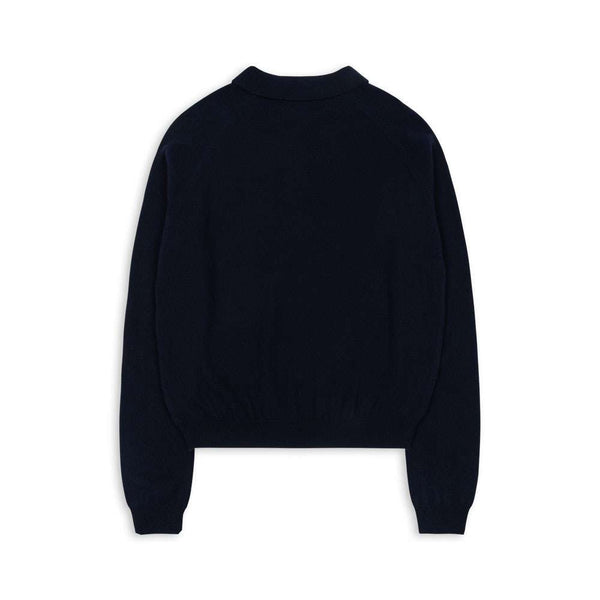 Konges Sløjd Polo Basi Midnight Navy – dunkelblauer Strick, Detail