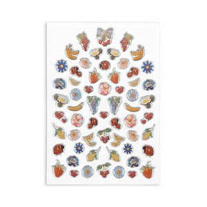 Konges Sløjd Puffy Stickers Ladybug auf Karte geklebt