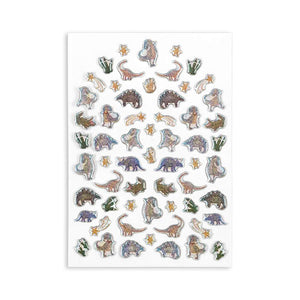 Konges Sløjd Puffy Stickers Dino auf Heft geklebt