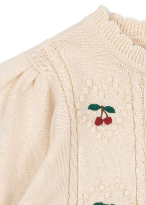 Konges Sløjd Soleil Strickjacke mit Ballonärmeln, Seitenansicht