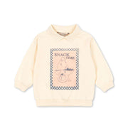 Spotty long sleeve polo Buttercream