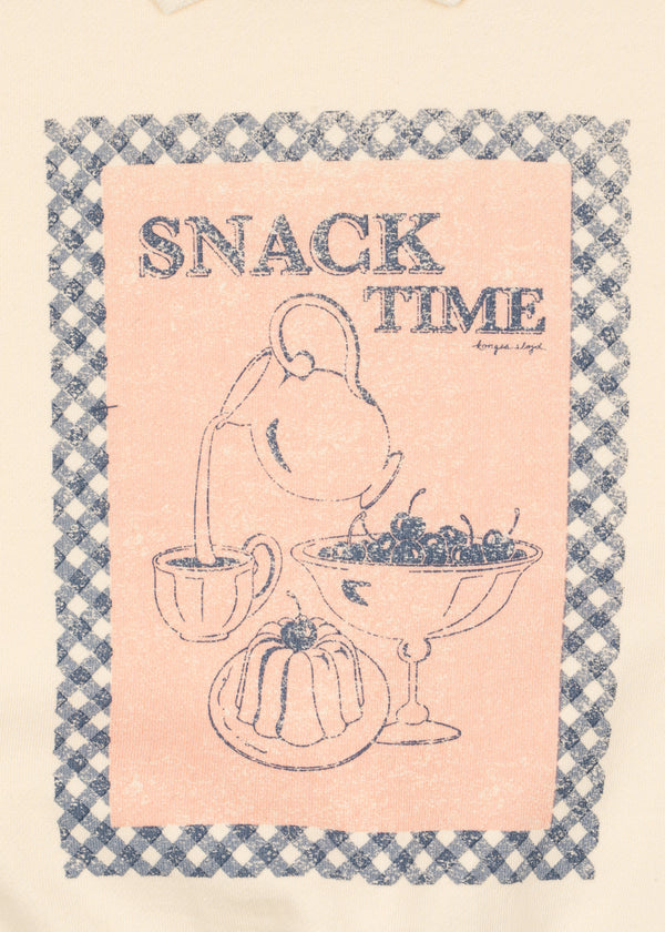 Spotty long sleeve polo Buttercream