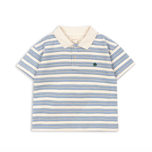 Spotty Poloshirt Stripe Ciel