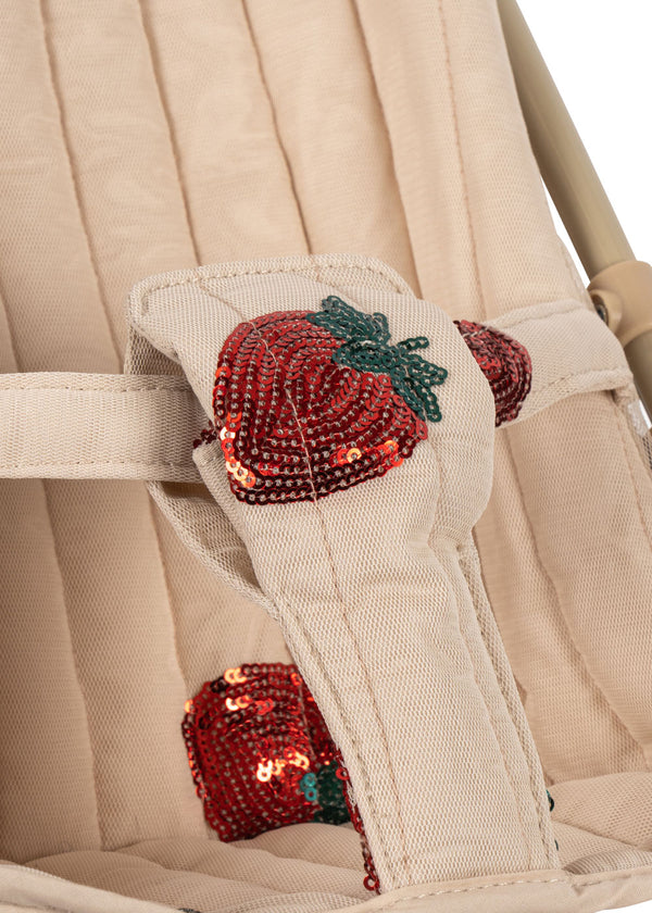 Tulle Doll's Pram Strawberry