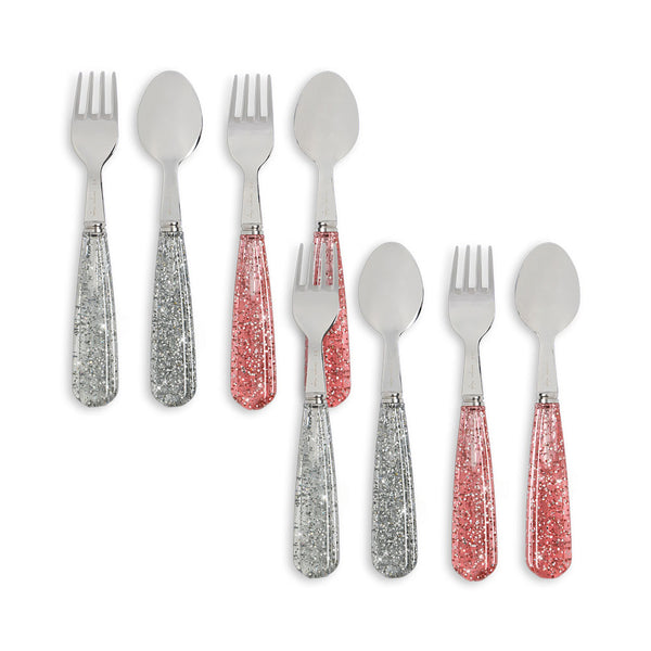 8-pack children's cutlery set Sparkly Blush