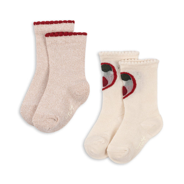 2-Pack Socks Cherry Rose