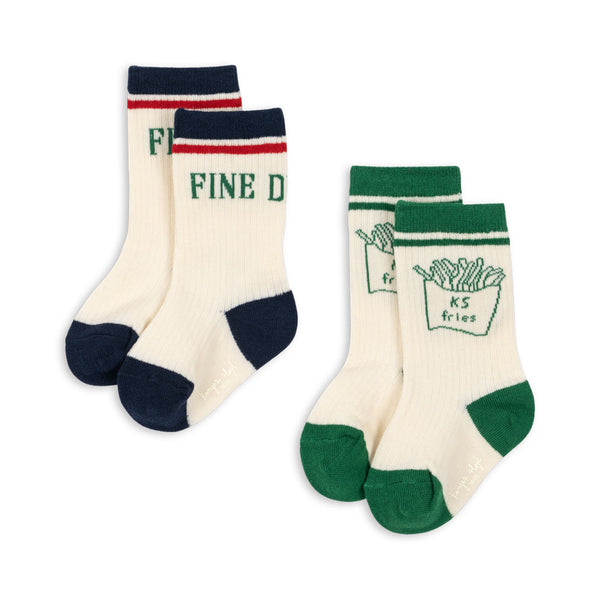 2-pack ribbed socks Fine Dining