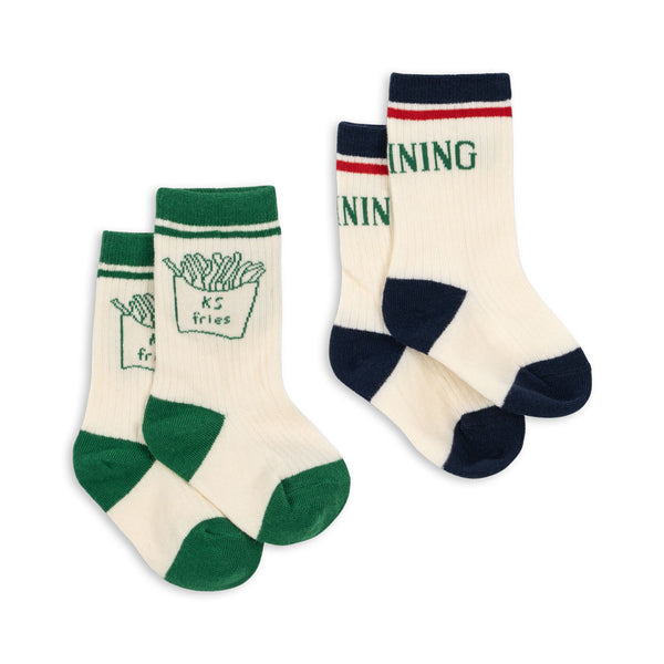 2-pack ribbed socks Fine Dining