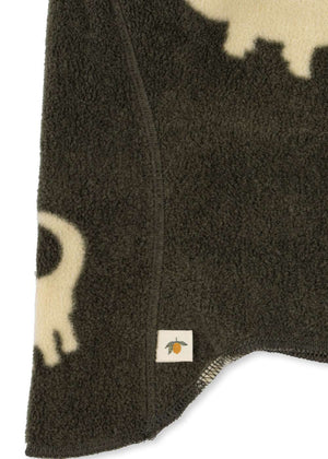 Fleece-Schlupfmütze Tavi Dino von Konges Sløjd, Rückansicht