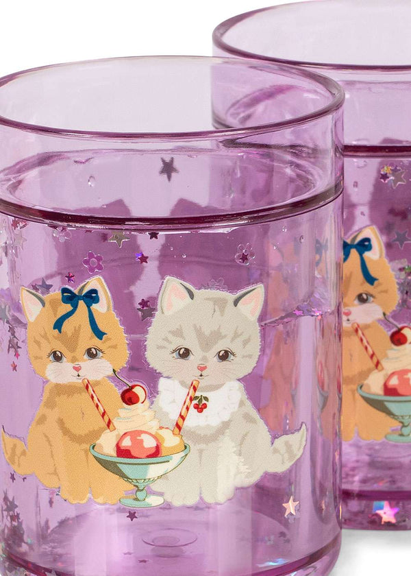 Konges Sløjd Glitzer-Trinkbecher Kitty Gelateria – Detailansicht