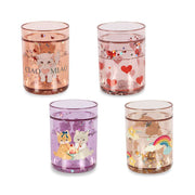4-Piece Glitter Tumbler Set Multi Glitter