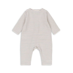 Konges Sløjd Zip-Strampler Stripe Como, Reissverschluss im Detail