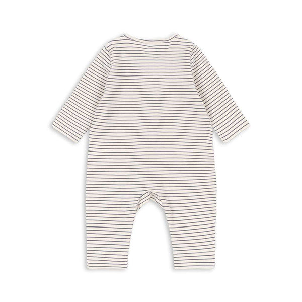 Konges Sløjd Zip-Strampler Stripe Como, Reissverschluss im Detail