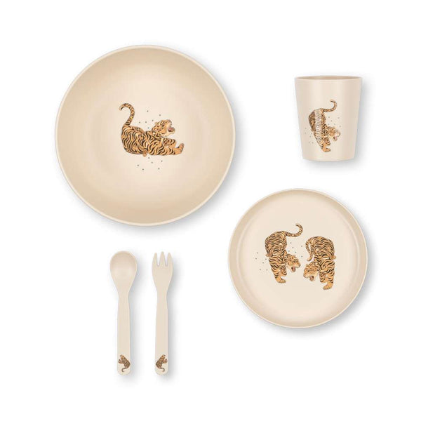 Geschirr-Set Tiger Ruggito von Konges Sløjd im Detail