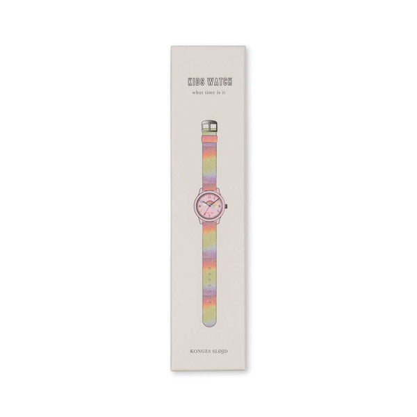 Kinderarmbanduhr Rainbow Glitter von Konges Sløjd, Zifferblatt