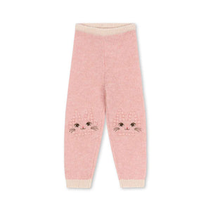 Konges Sløjd Strickhose Kitty Silver Pink – Vorderansicht