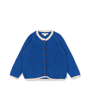 Konges Sløjd Strickjacke Lallo in Blau aus GOTS-Bio-Baumwolle