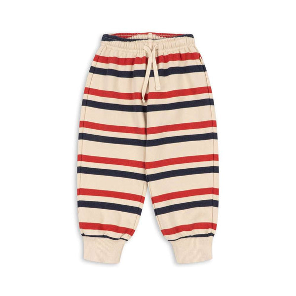 Sweathose Loupy Tangerine Stripe von Konges Sløjd – Vorderansicht
