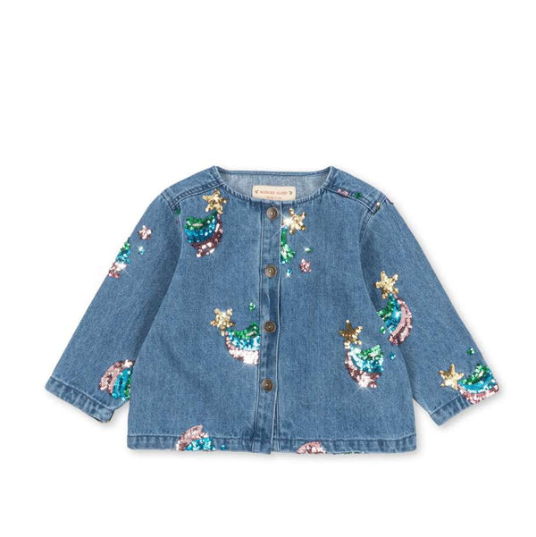 Sequined denim jacket Magot Rainbow Star