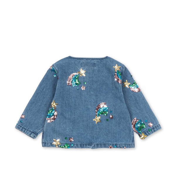 Sequined denim jacket Magot Rainbow Star