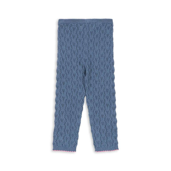 Konges Sløjd Strickhose Rosier Ashley Blue – Bund Nahaufnahme