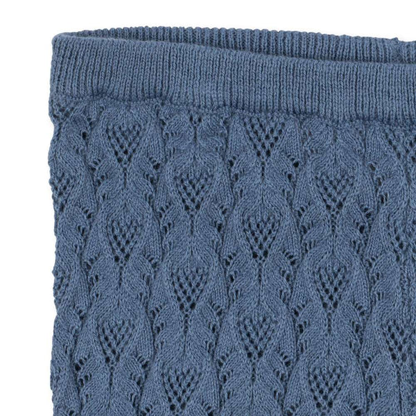 Konges Sløjd Strickhose Rosier Ashley Blue – Rosenmuster Detail