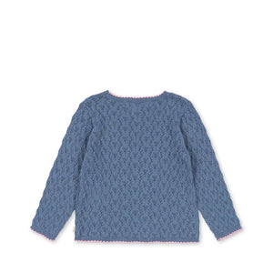 Konges Sløjd Strickpullover Rosier Ashley Blue – Detailansicht