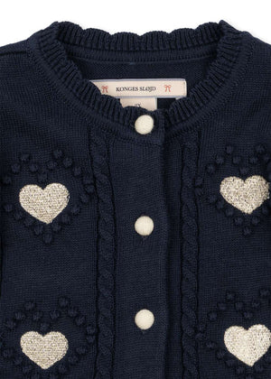Konges Sløjd Soleil Strickjacke aus GOTS-Bio-Baumwolle, Vorderansicht