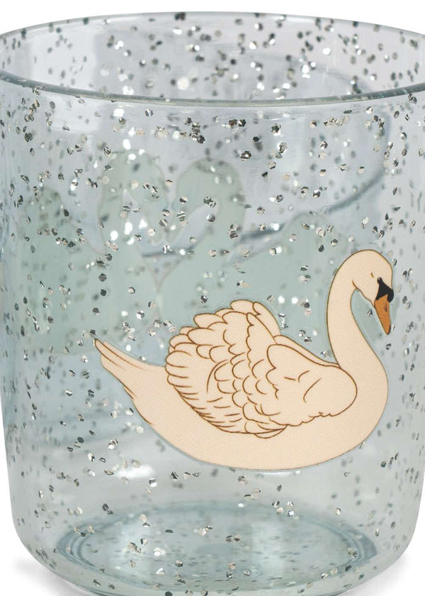 Konges Sløjd Glitzer-Geschirrset Swan Blue Teller