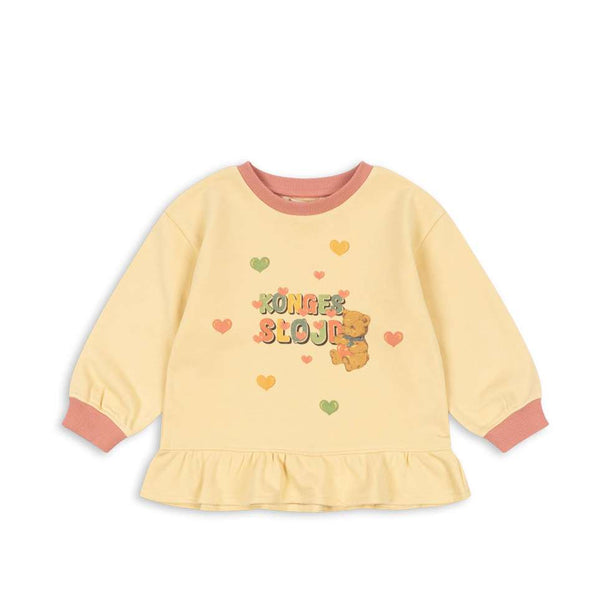 Ruffle Sweatshirt Spotty Banana Crepe