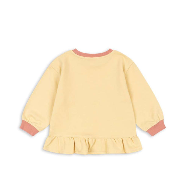 Ruffle Sweatshirt Spotty Banana Crepe