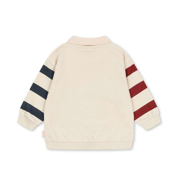 Long-Sleeved Polo Spotty Brown Rice